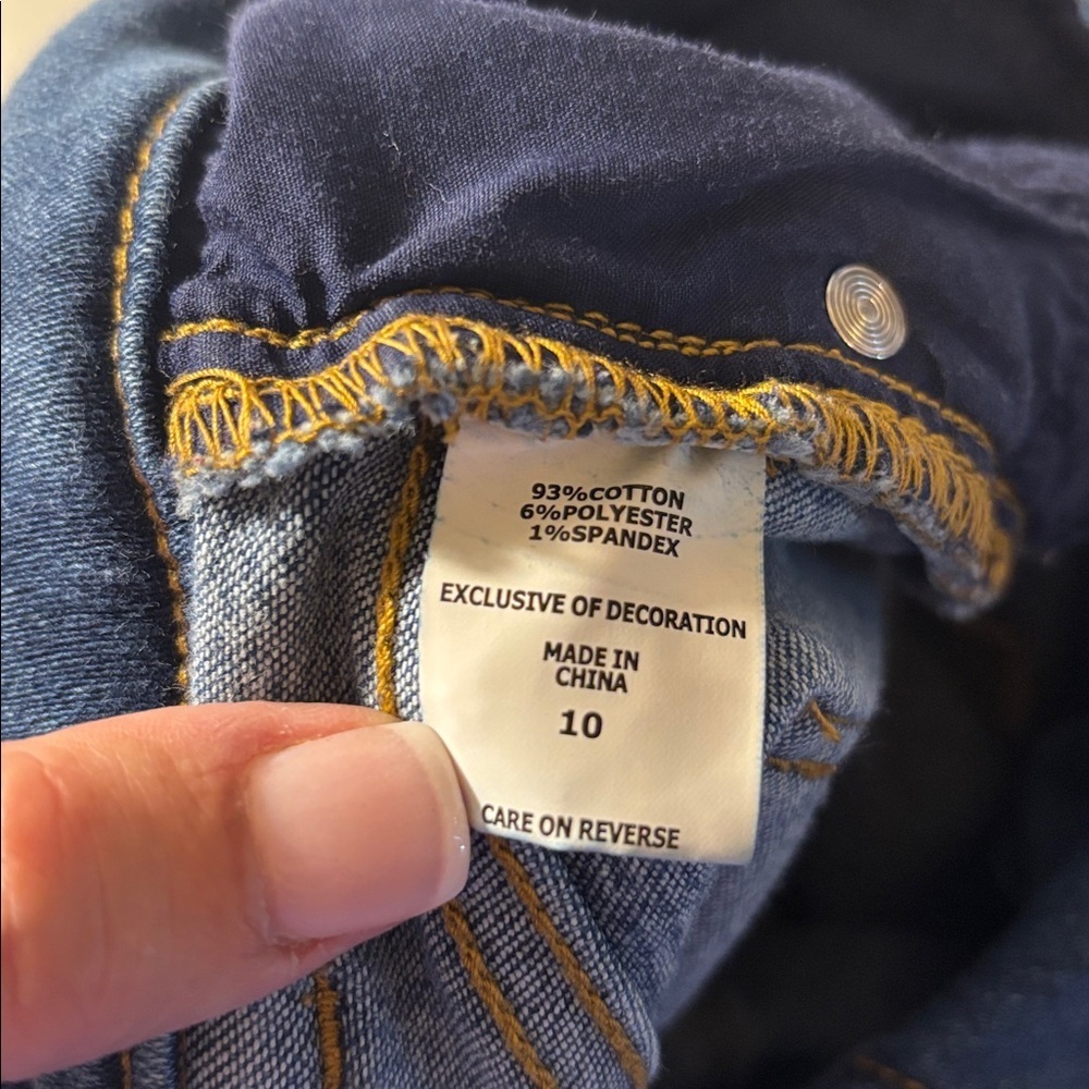 New York & Company Blue Distressed Skinny Jeans - Picture 3 of 5